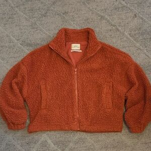 Urban Outfitters Rust Sherpa Jacket